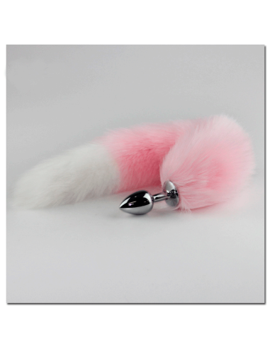 Plug anal tail fox pink bicolor