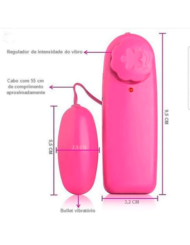 Mini Huevo Vibrador rosa con mando.