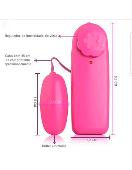 Mini Huevo Vibrador rosa con mando.