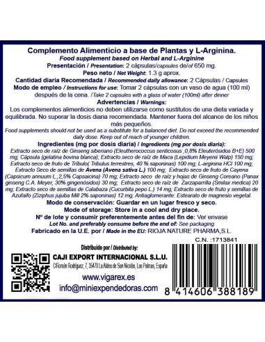 Vigarex Forte 2 cápsulas