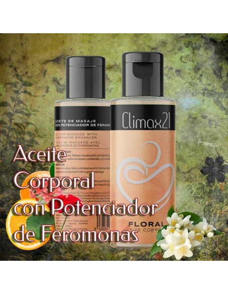 Aceite erótico apto para veganos Floral 100 ml Climax 21